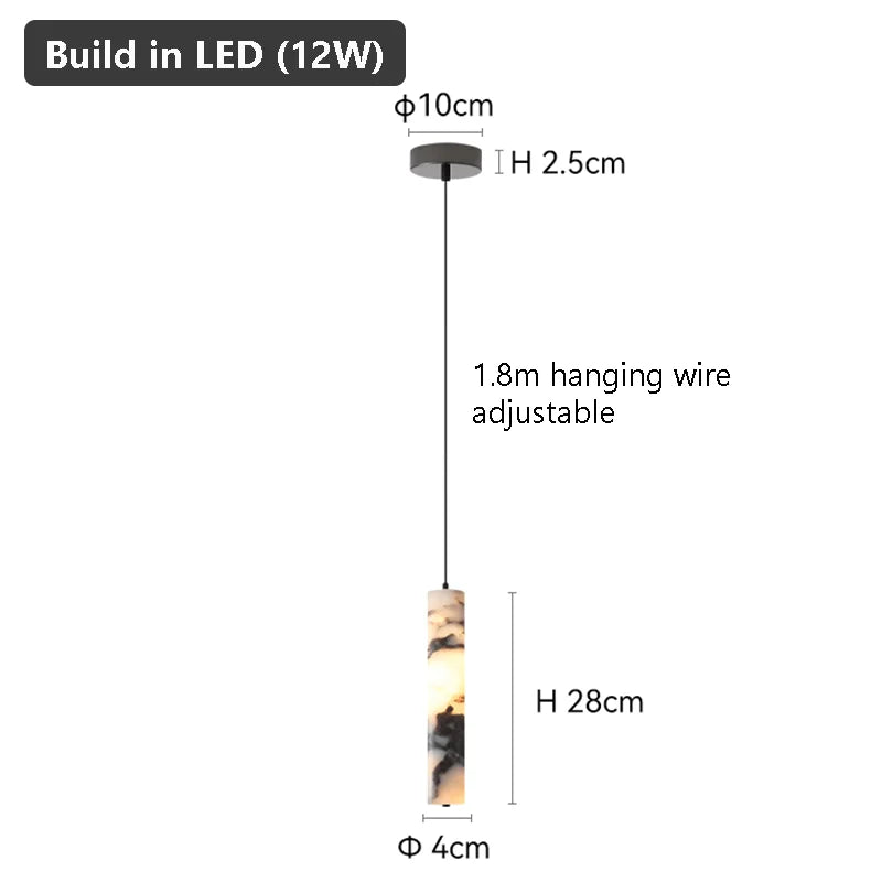 Fût, suspension en marbre noir