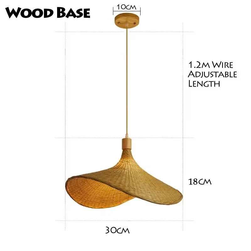 Nara — Suspension en Bambou & Rotin, vue 20