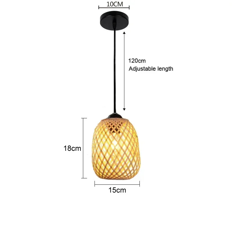 Osier — Suspension en Rotin Tressé, vue 12