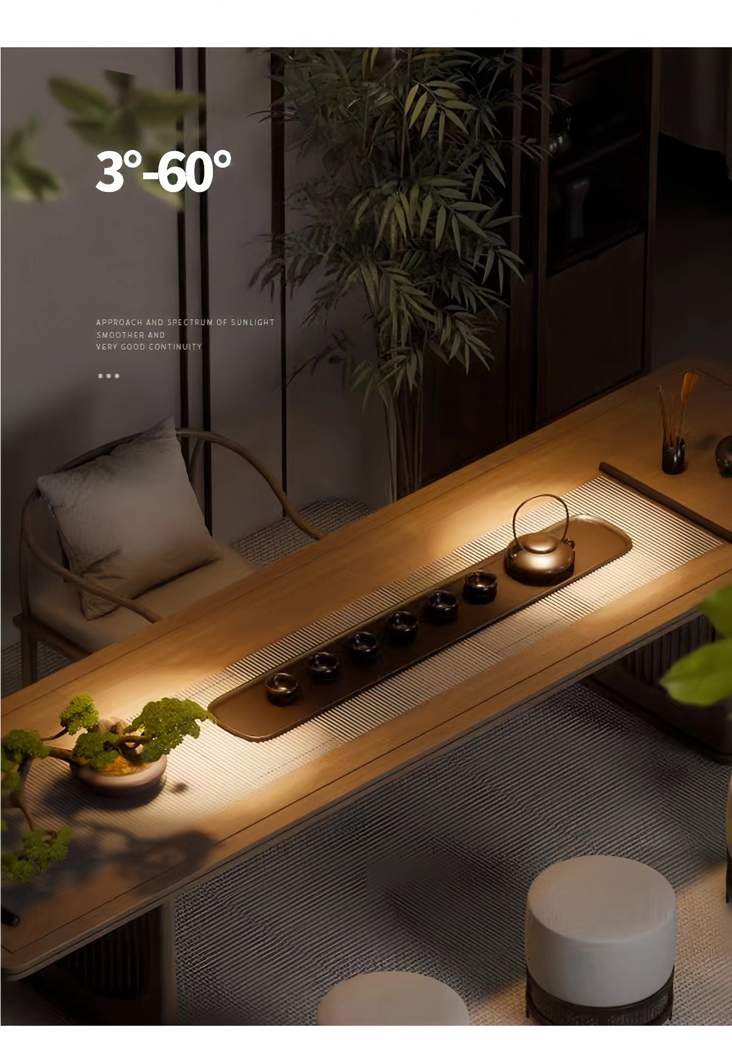 Spot LED éclairant un tableau en faisceau étroit