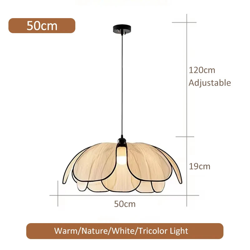 Lotus, suspension tressée en fibre d'abaca, vue d'ensemble