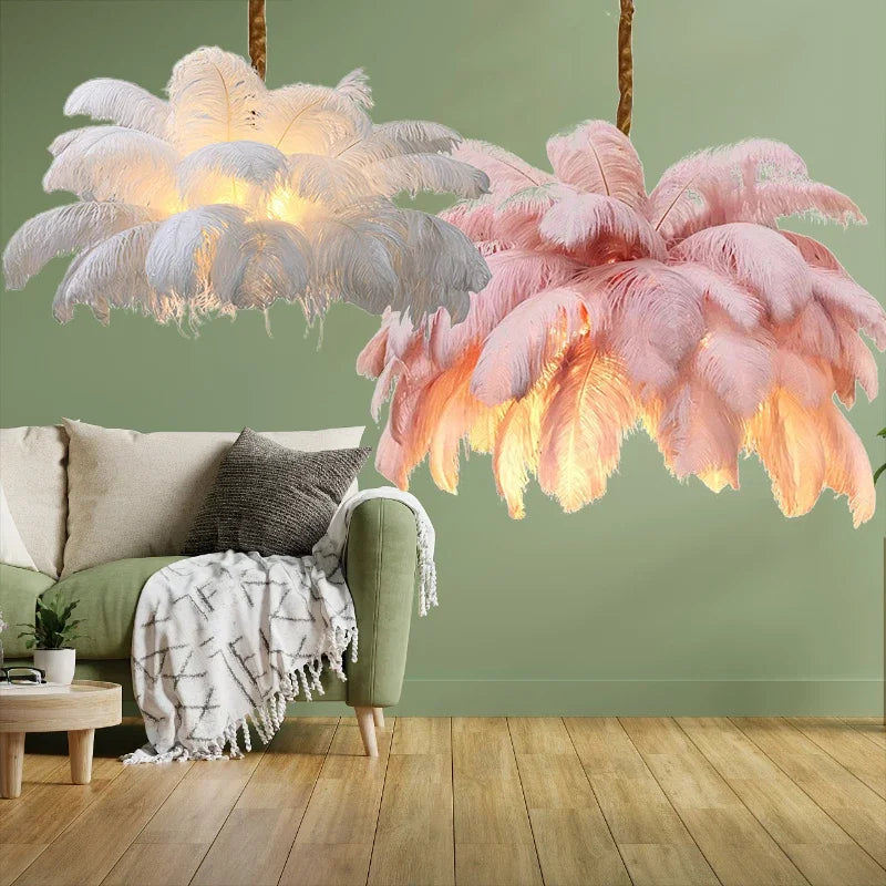Aigrette — Lustre en Plumes d'Autruche, vue 5