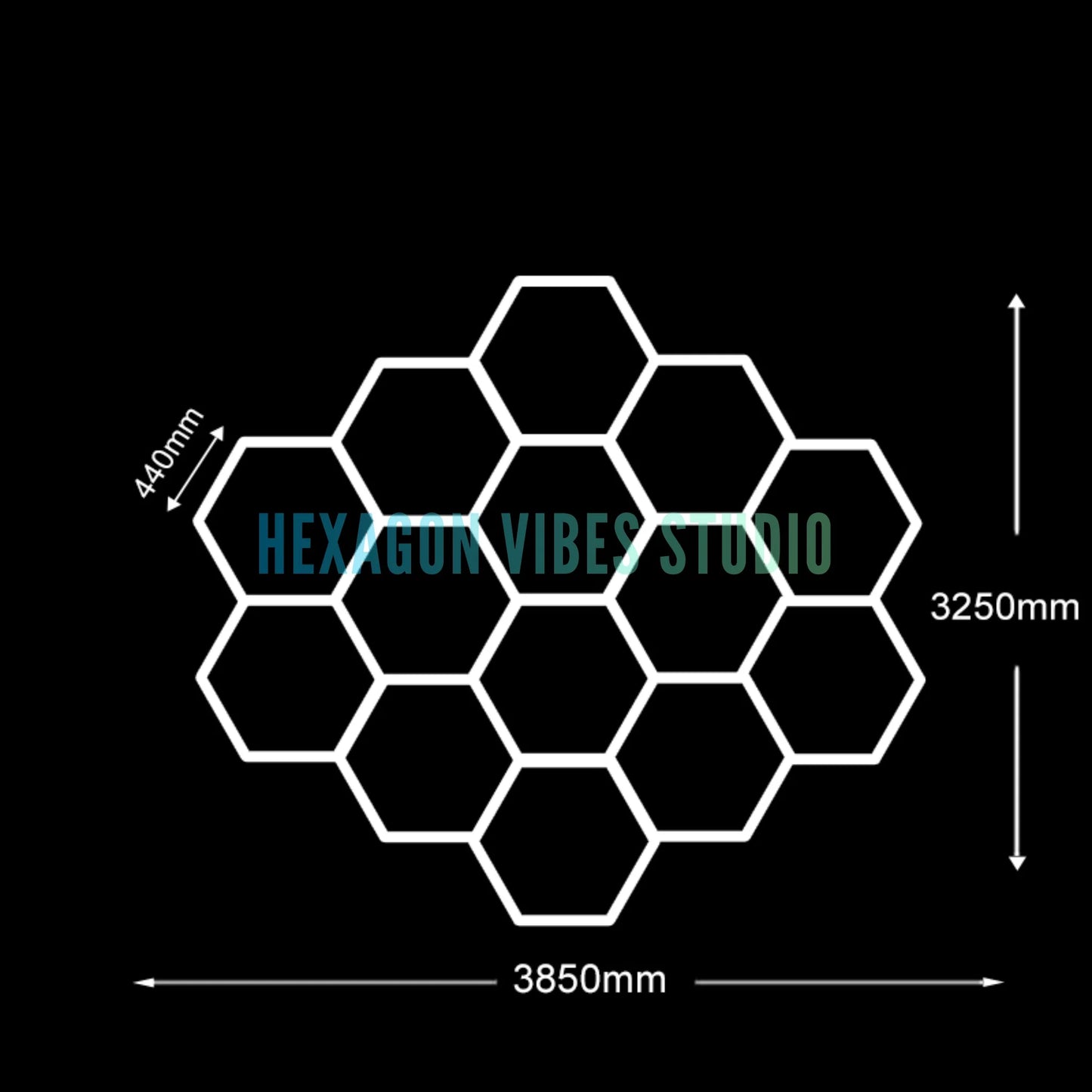 Plafonnier Hexagonal LED — Garage & Atelier, vue 14