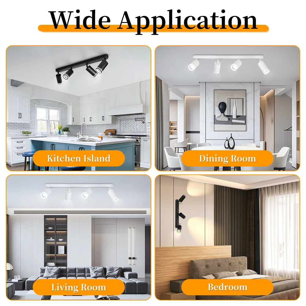 Rampe de spots au mur