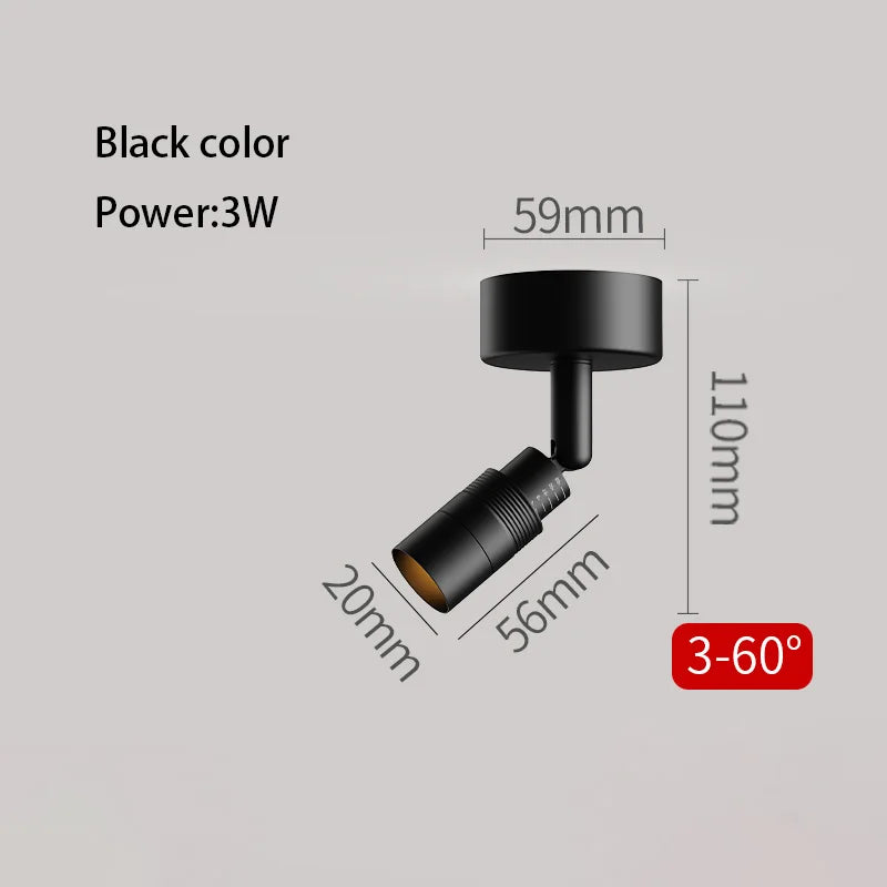 Spot LED à zoom optique