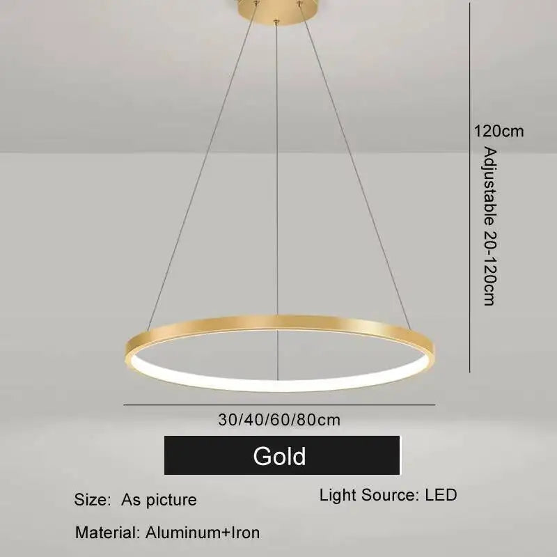 Anneau, lustre circulaire