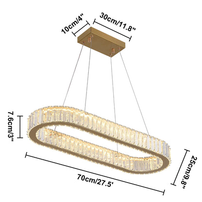 Écume, lustre ovale