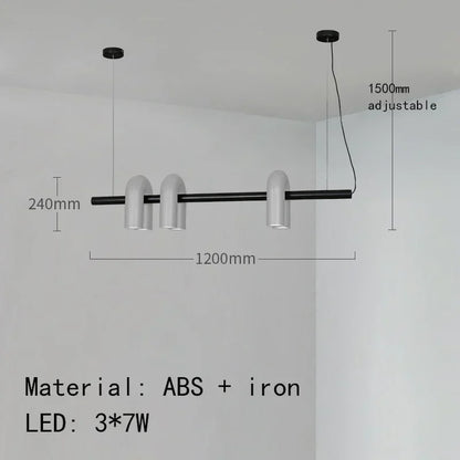 Volute, lustre à tubes en U, vue d'ensemble