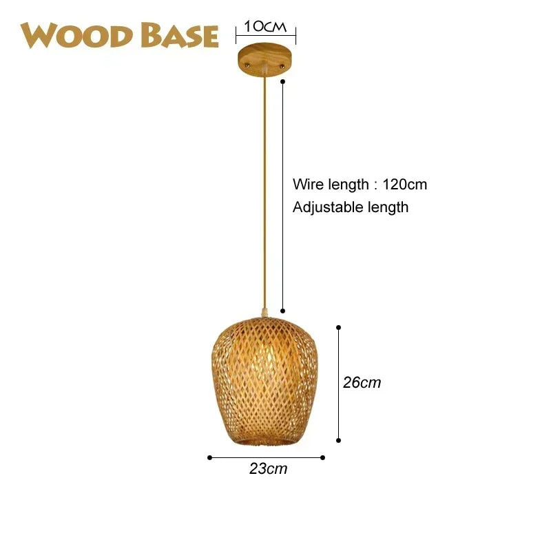 Osier — Suspension en Rotin Tressé, vue 9
