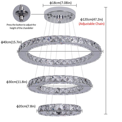 Versailles — Lustre en Cristal à Trois Étages